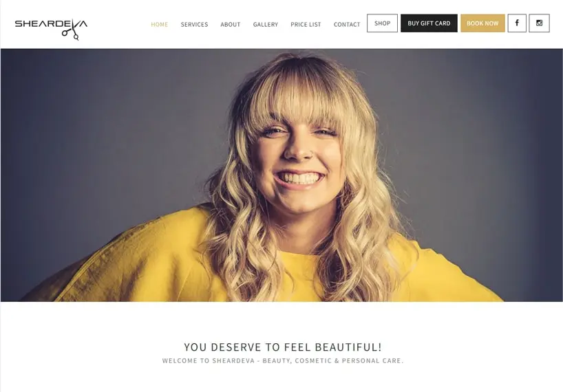 Sheardeva minisite UX