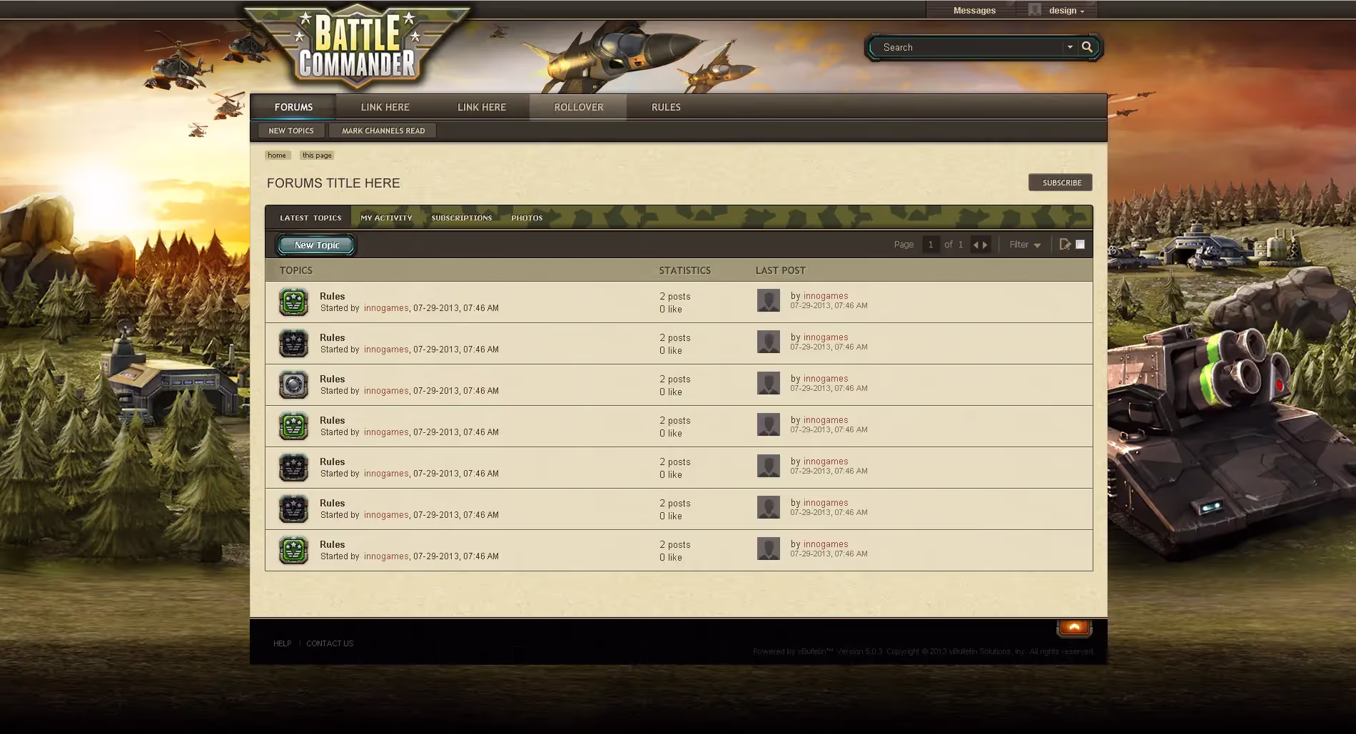 Forum themes