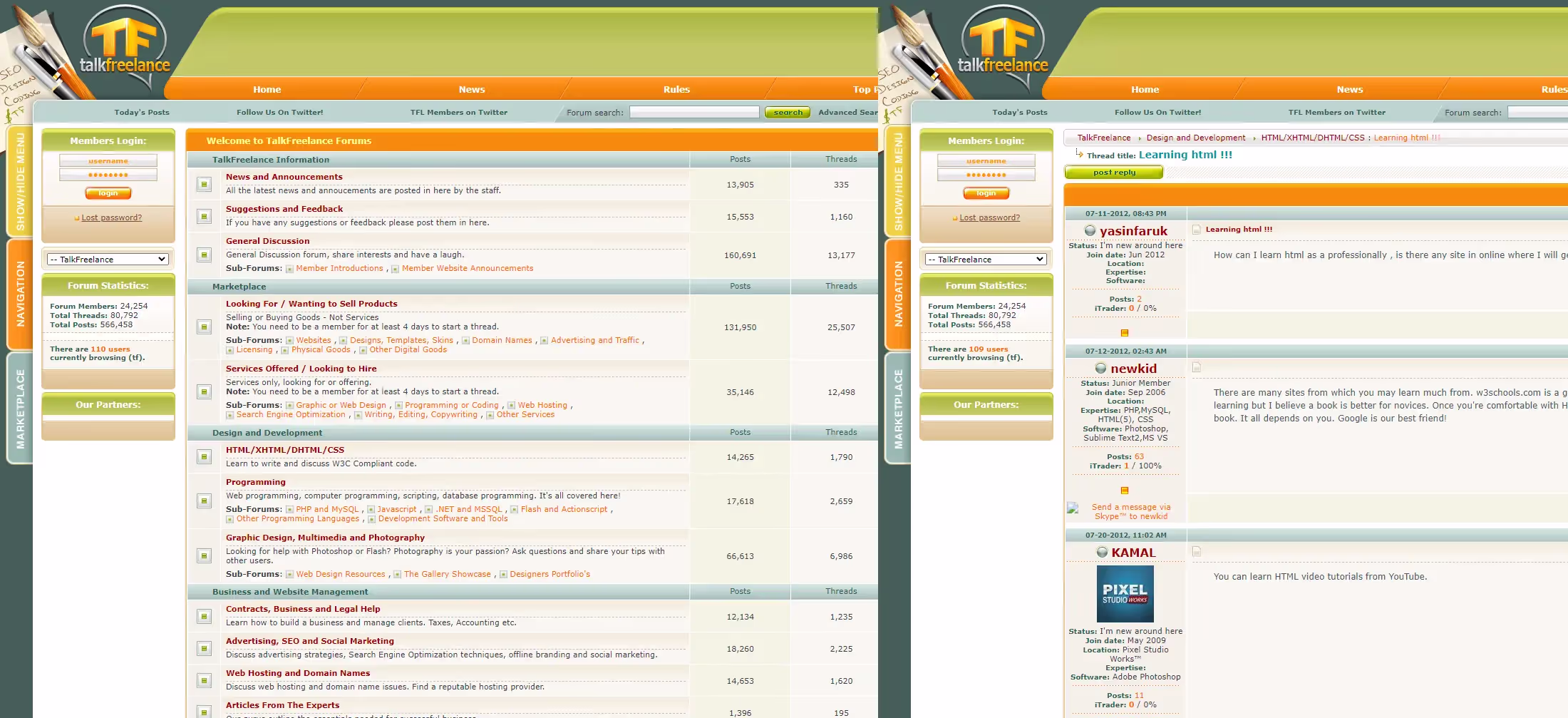 Forum themes